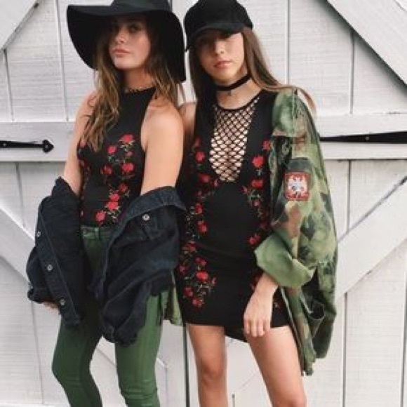 LF Rose Net Bodycon Dress - Picture 3 of 3